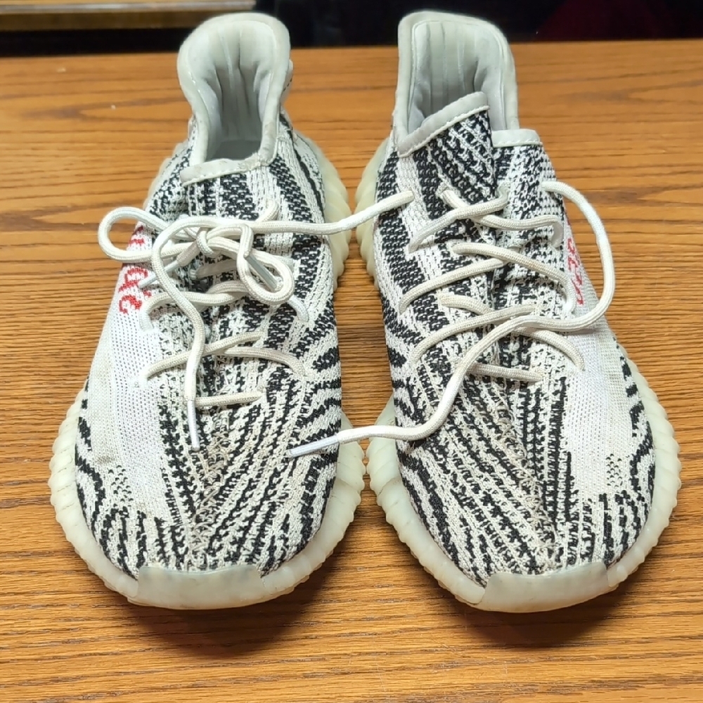 Adidas Yeezys Black and White Sneakers